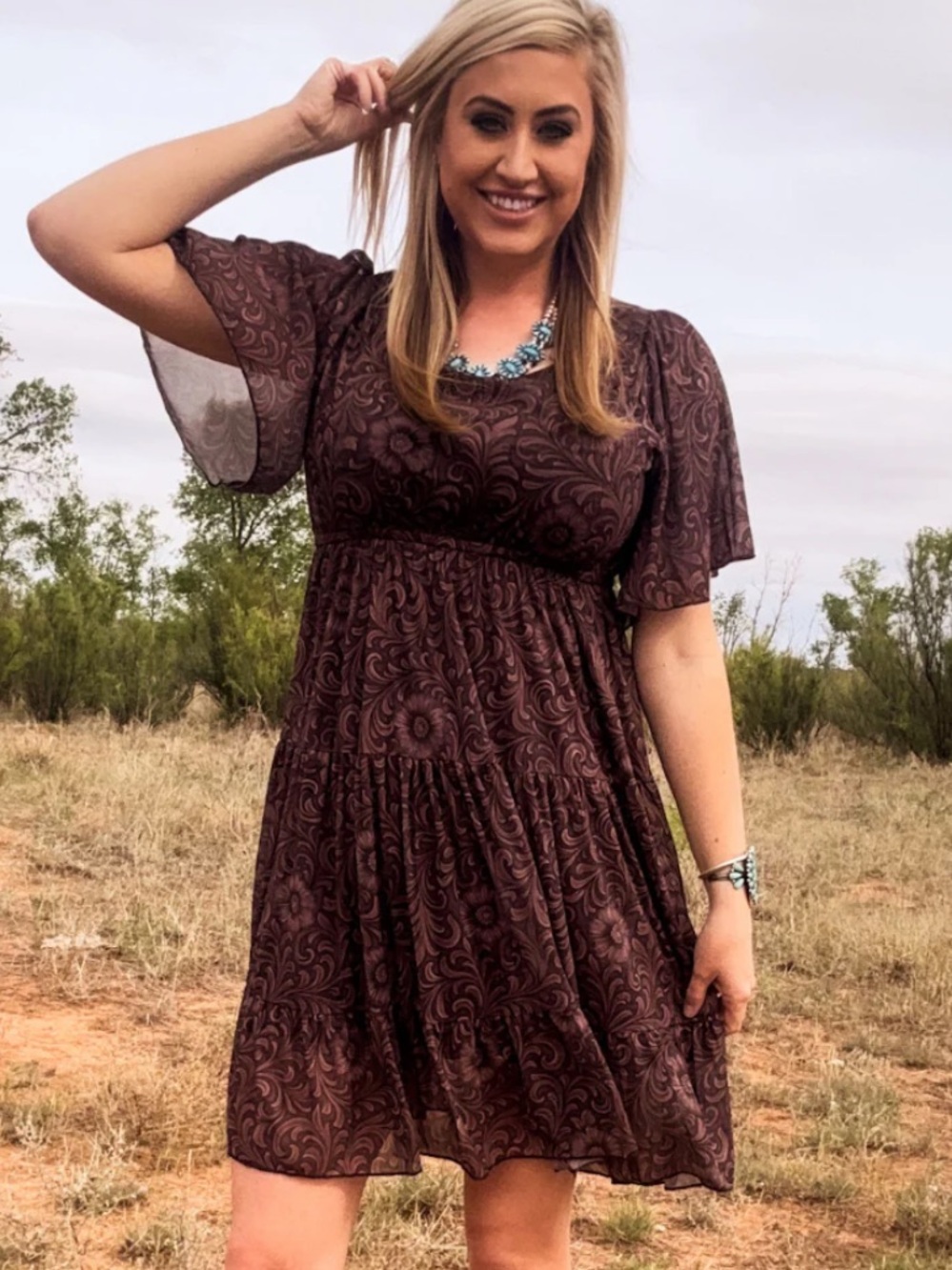 Bronzed Bloom Dress